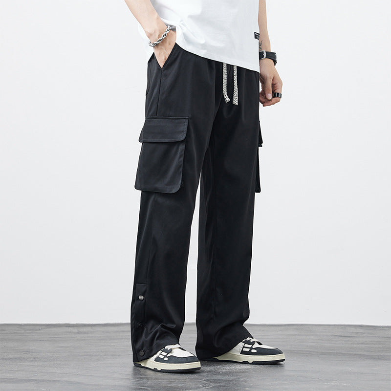 Herren Cargo-Jogginghose Gerade Geschnitten Bequem