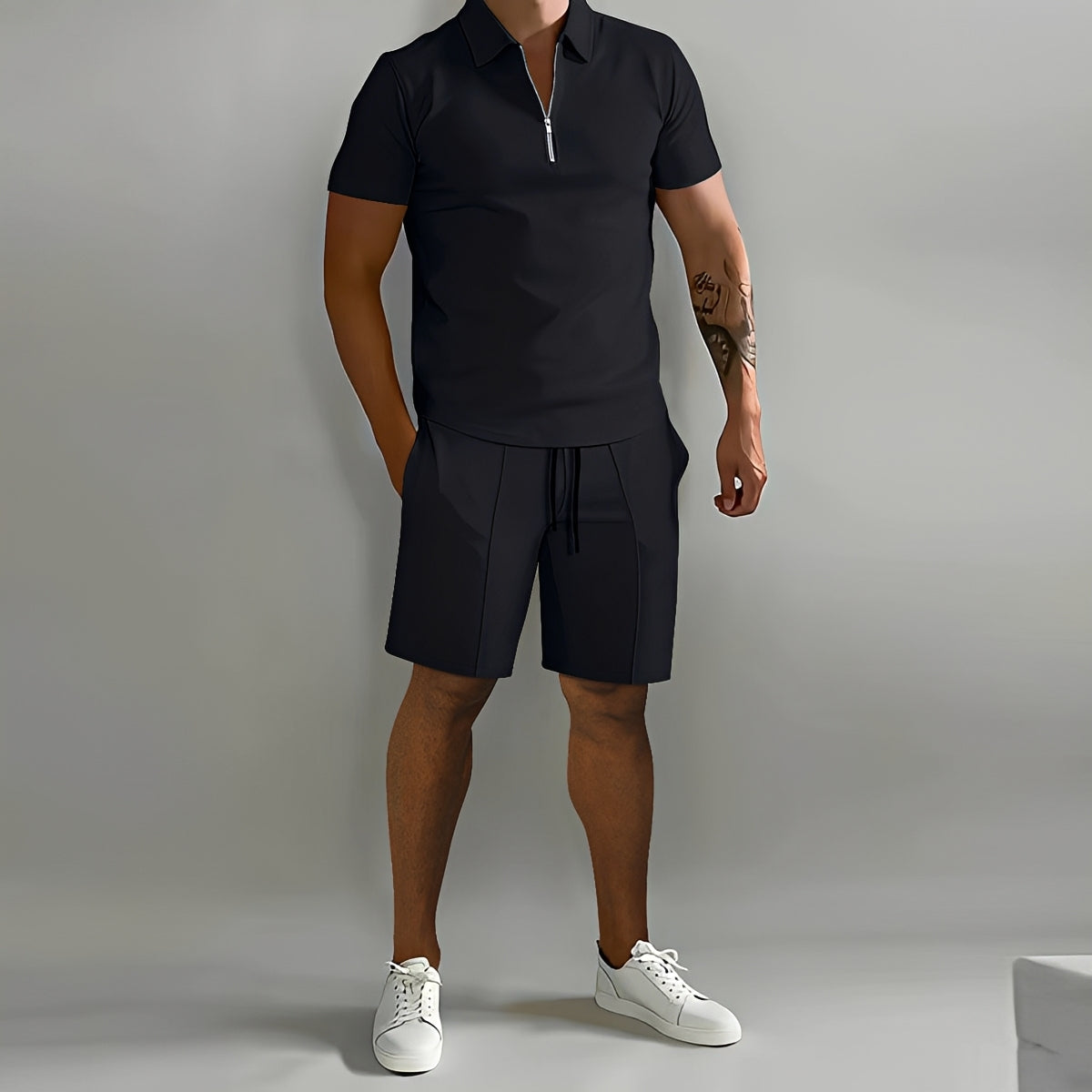 Herren Pullover Set Halb-Reißverschluss Stilvoll