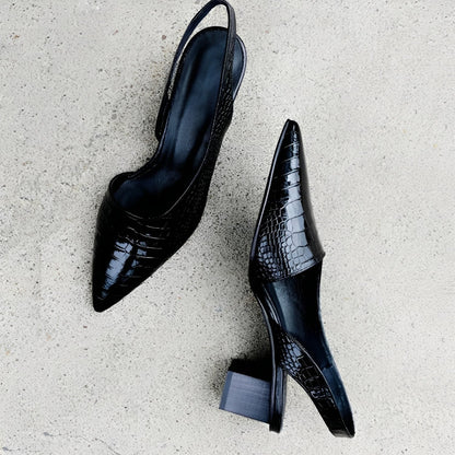 Damen Sandalen Klassisch Spitze Zehenpartie