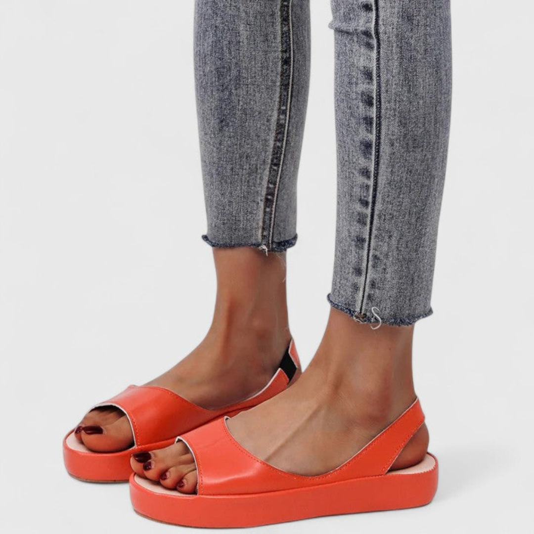 Elsa Damen Plattform Slingback Sandalen