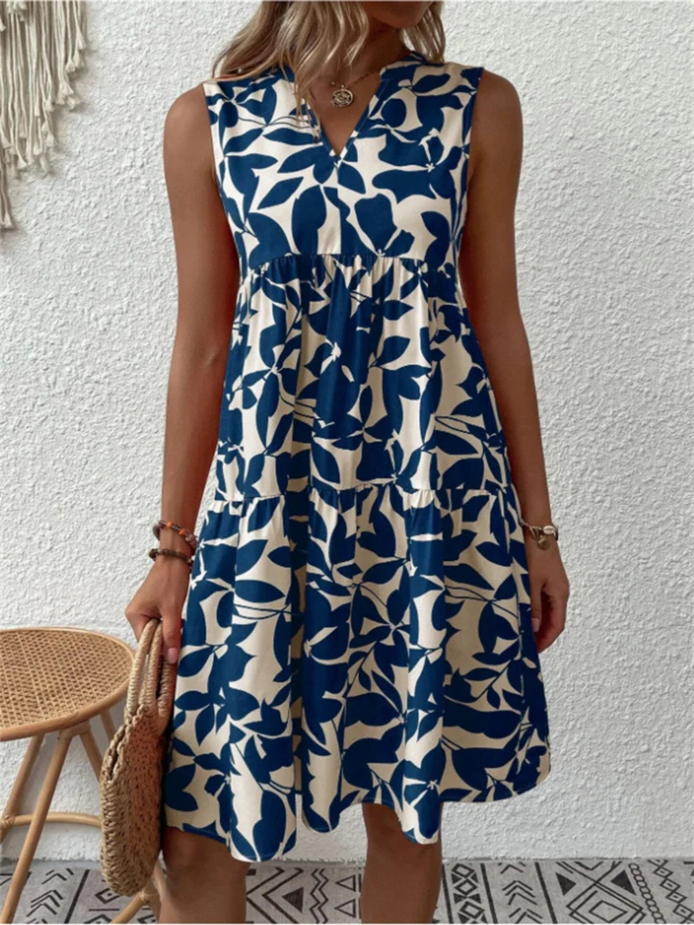 Damen Midi Kleid Sommer Festlich