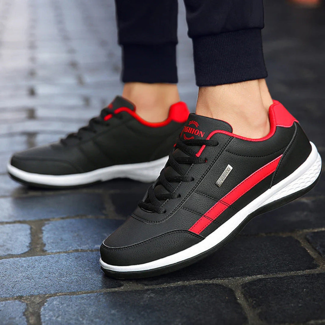Herren Schnür Sneaker Casual Street Schuhe Schwarz - Norvielle