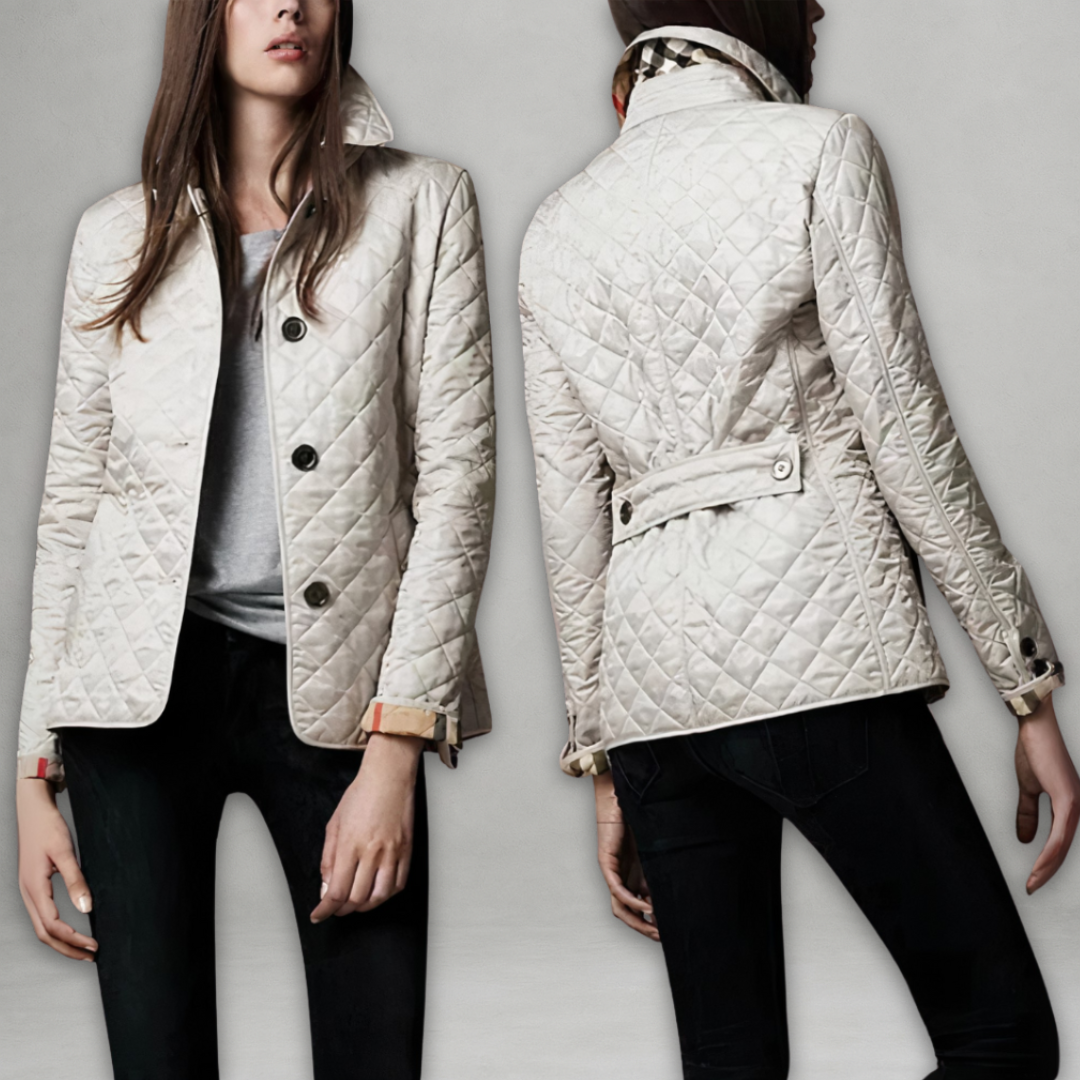 Damen Übergangsjacke Steppjacke Mit Taillenriegel Modern