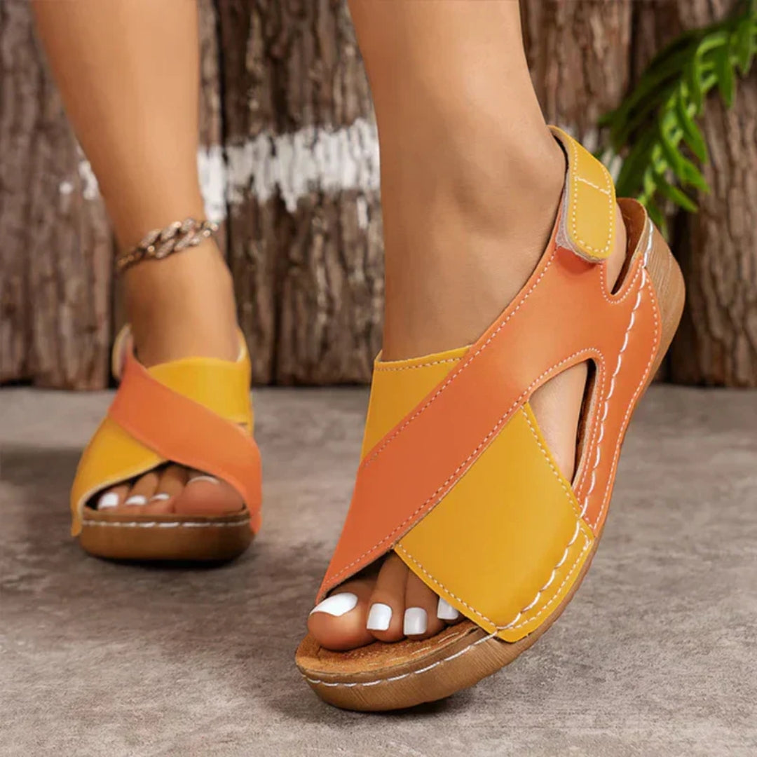 Damen Orthopädische Sandalen Mit Kreuzriemen