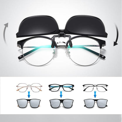 Polarisierte Clip-On Sonnenbrille Flip-Up