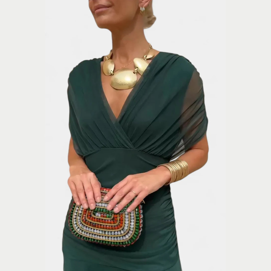 Damen Off-Shoulder Abendkleid Elegantes Design