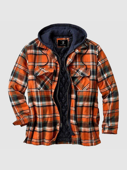 Norvielle Herren Karierte Jacke Relaxed Fit