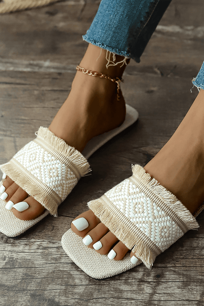 Strand-Sandalen mit Fransen