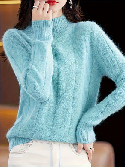 Karmen Damen Retro Strickpullover