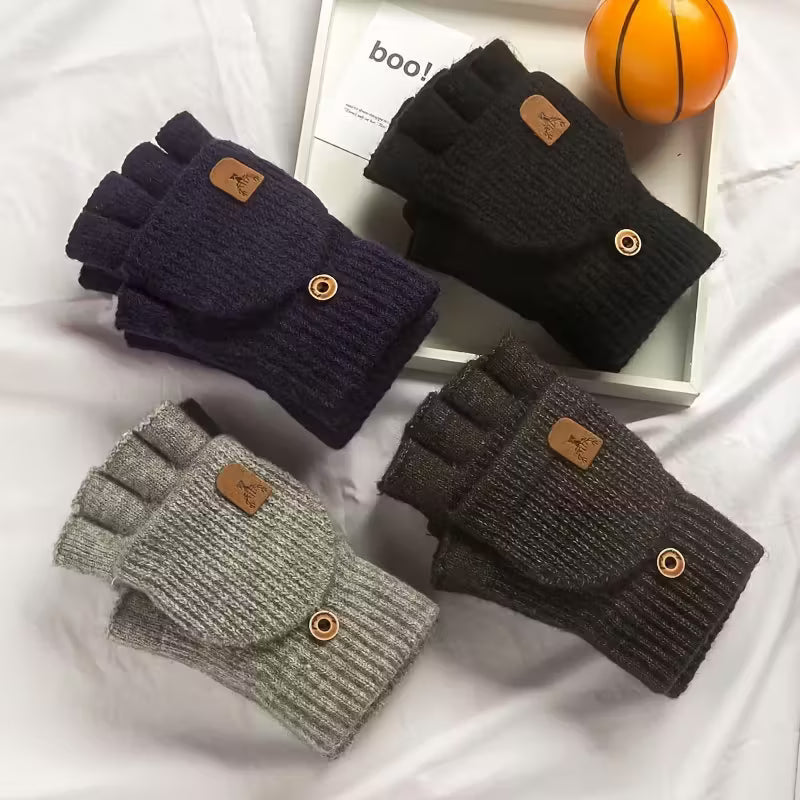 Herren Winter Handschuhe Fingerlos Warm Bequem - Norvielle