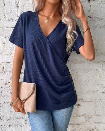 Damen Strickshirt V-Ausschnitt Fein