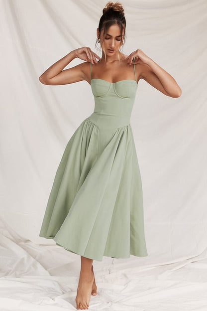 Ärmelloses Damenkleid Jute