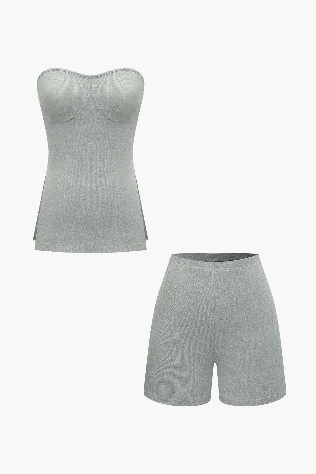 Damen Zweiteiler-Set Bustier- und Shorts Elegantes Design