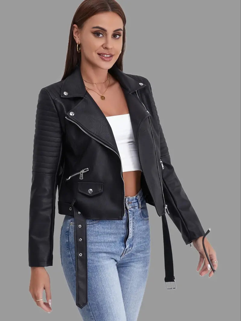 Norvielle Damen Lederbikerjacke - Norvielle