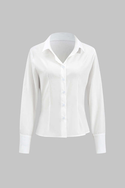 Damen Zweiteiler-Set Bluse Faltenrock Elegantes Design