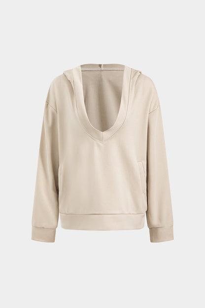 Amira Damen Bodycon Midikleid mit Kapuzenpullover