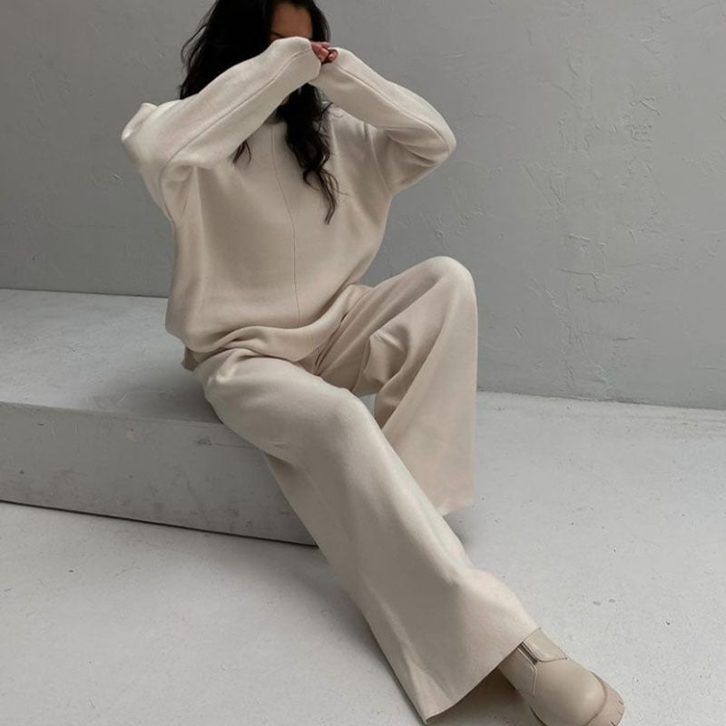 Norvielle Damen Winterpullover- und Hosenset