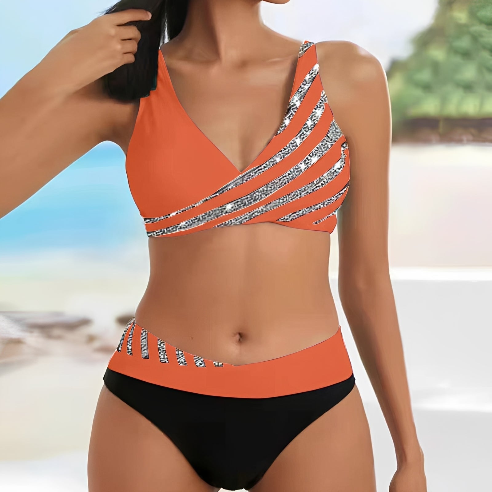 Damen Bikini-Set Modern Stoff - Norvielle