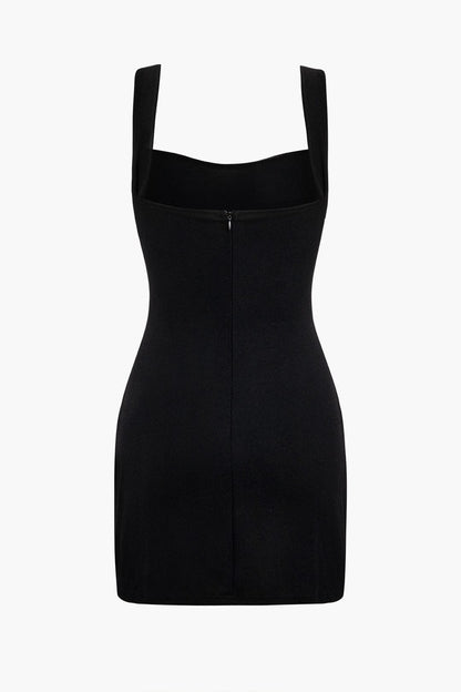 Damen Minikleid Goldene Taillierung Elegantes