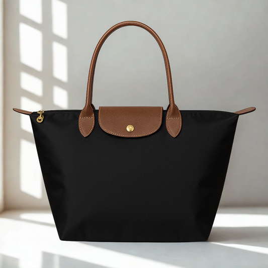 Damen Schultertasche Große Leder Handtasche Reise Schwarz - Norvielle