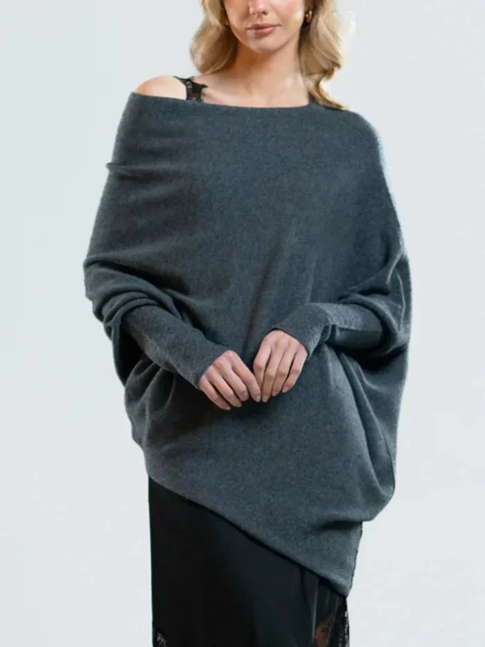Norvielle Damen Asymmetrischer Pullover