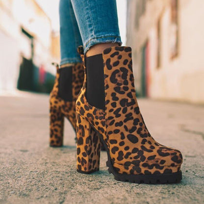 Norvielle Damen Stiefelette Runde Fußspitze