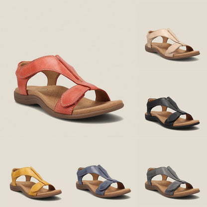 Norvielle Damen Sandalen Leder Beige