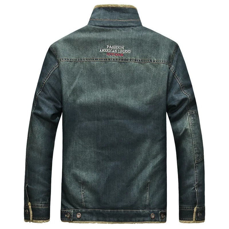 Herren Steppjacke Durchgehender Reißverschluss