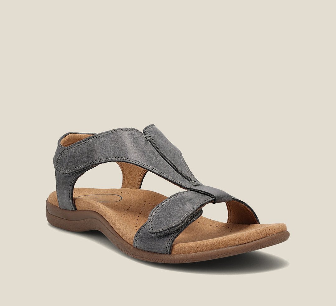 Norvielle Damen Sandalen Leder Beige