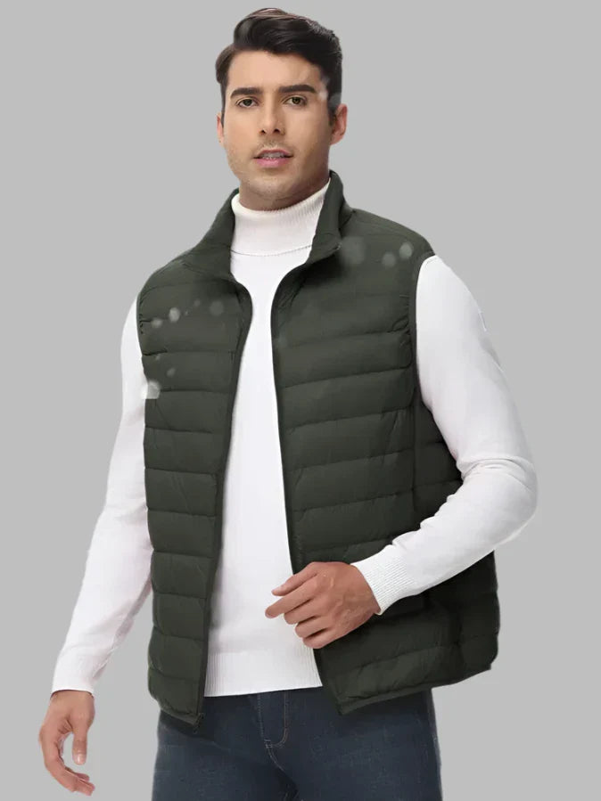 Leichte Herren Steppweste Grau