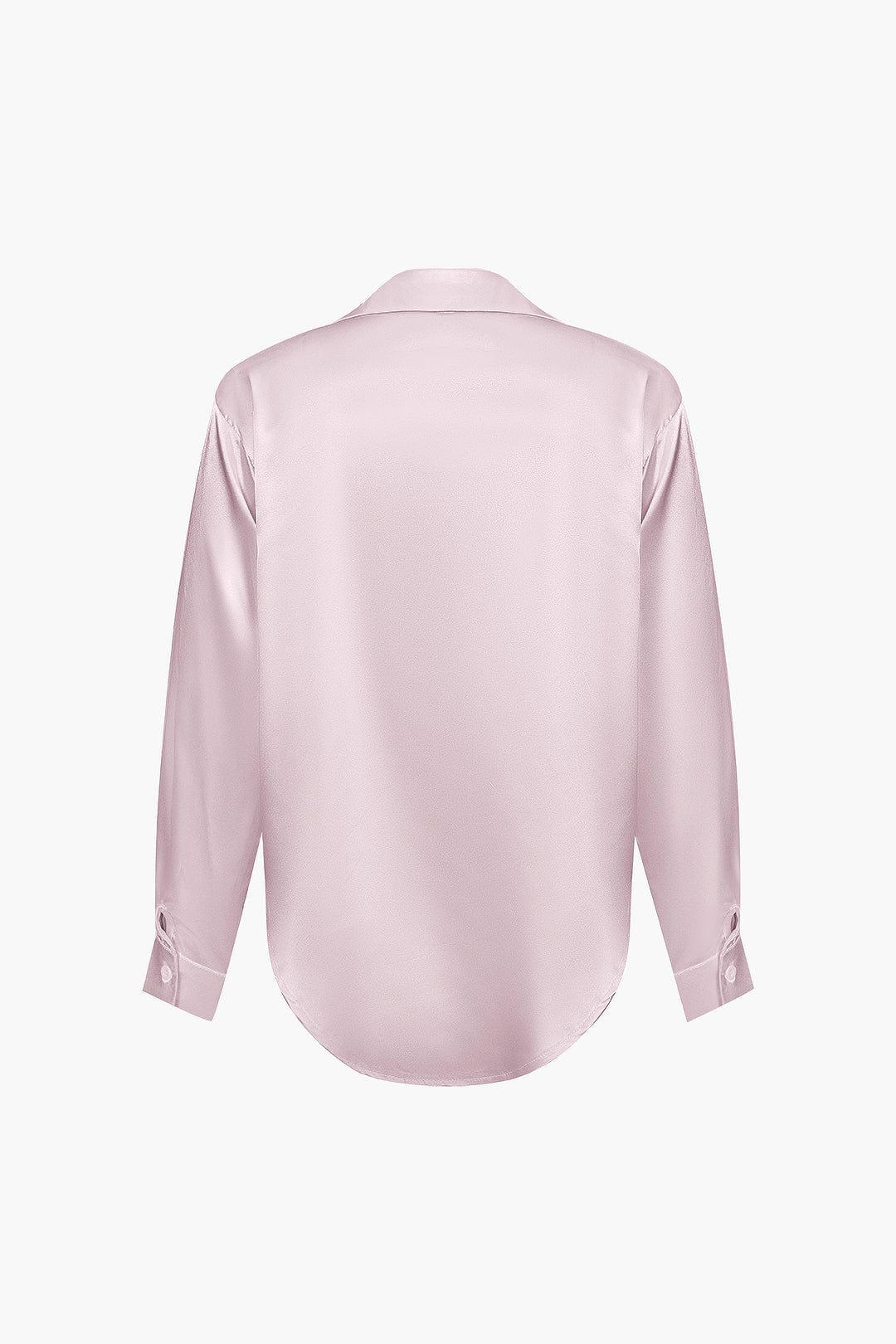 Elegante Damen Langarmbluse Seidiger Satin