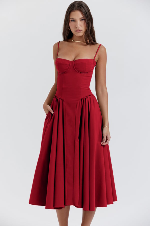 Ärmelloses Damenkleid Jute