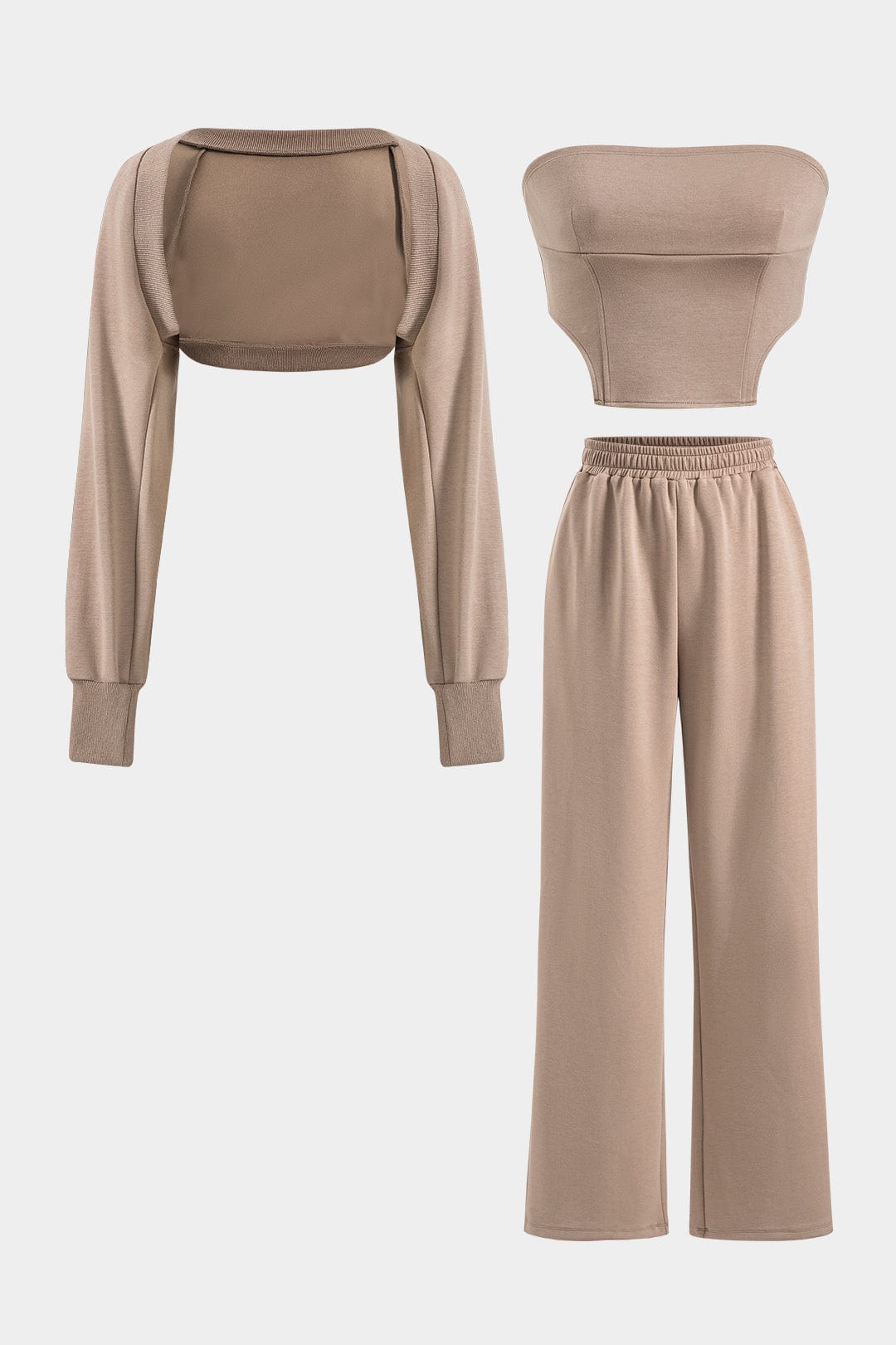 Damen Elegantes Dreiteiler-Set mit Bandeau- und Bolero - Norvielle