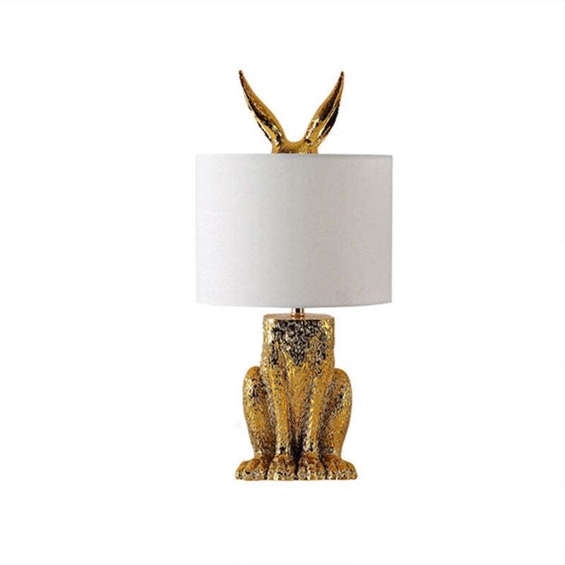 Kaninchen Tischlampe Gold Designer Leuchte