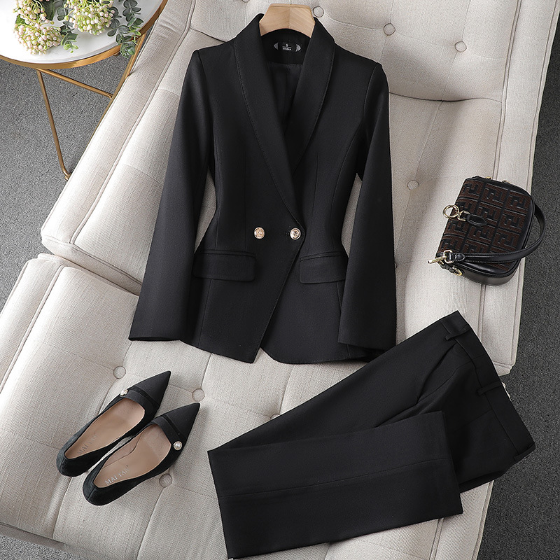 Damen Business Set Taillierter Blazer und Hose
