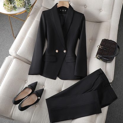 Damen Business Set Taillierter Blazer und Hose