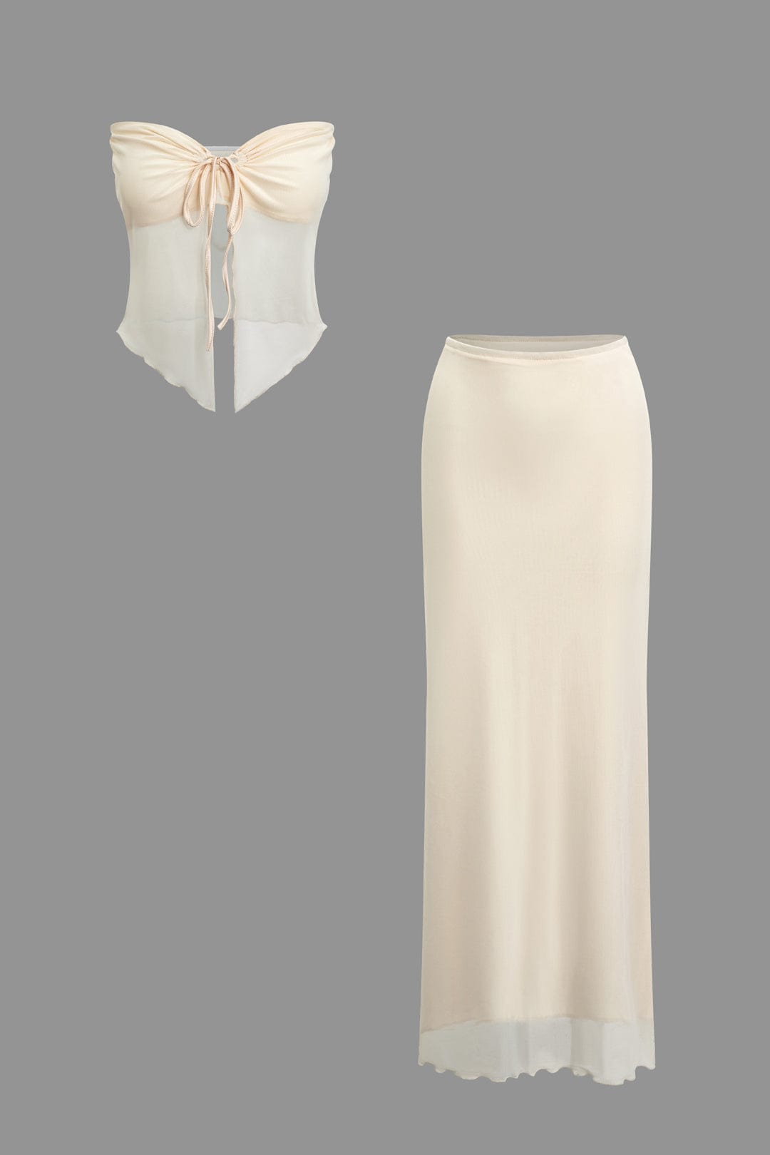 Damen Zweiteiler-Set Bandeau-Oberteil Maxirock - Norvielle