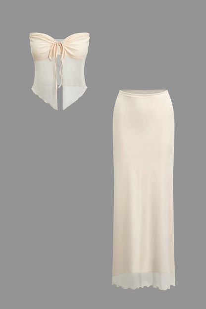 Damen Zweiteiler-Set Bandeau-Oberteil Maxirock - Norvielle