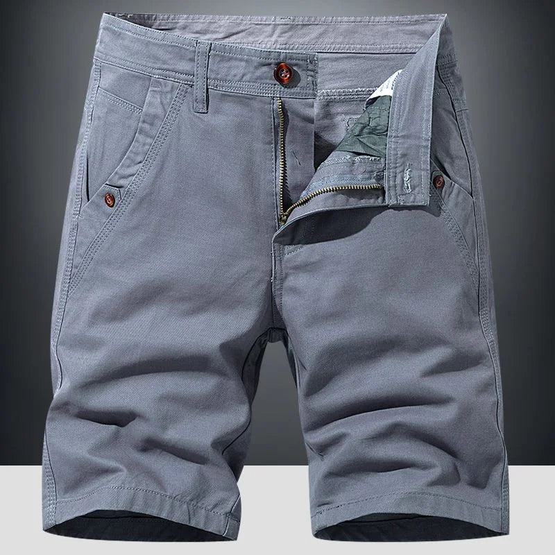 Herren Chino Shorts Klassisch Mit Reißverschluss Beige - Norvielle