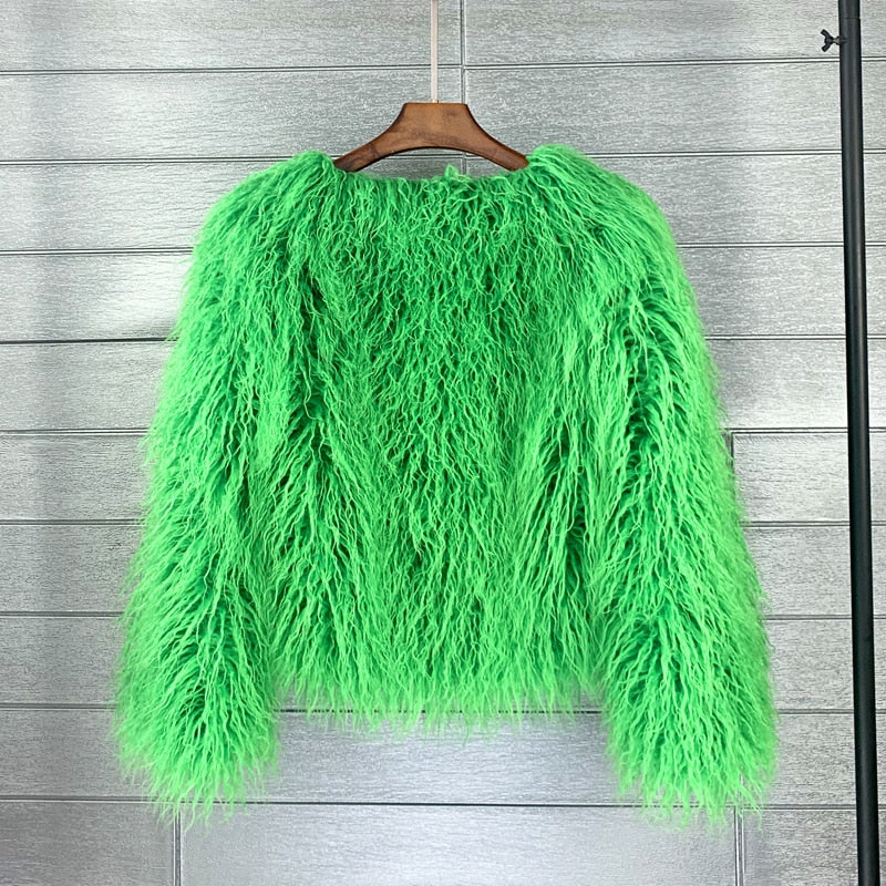 Norvielle Herren Kunstpelzmantel Warm Elegant