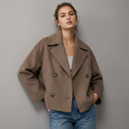 Damen Kurzjacke Reverskragen - Norvielle