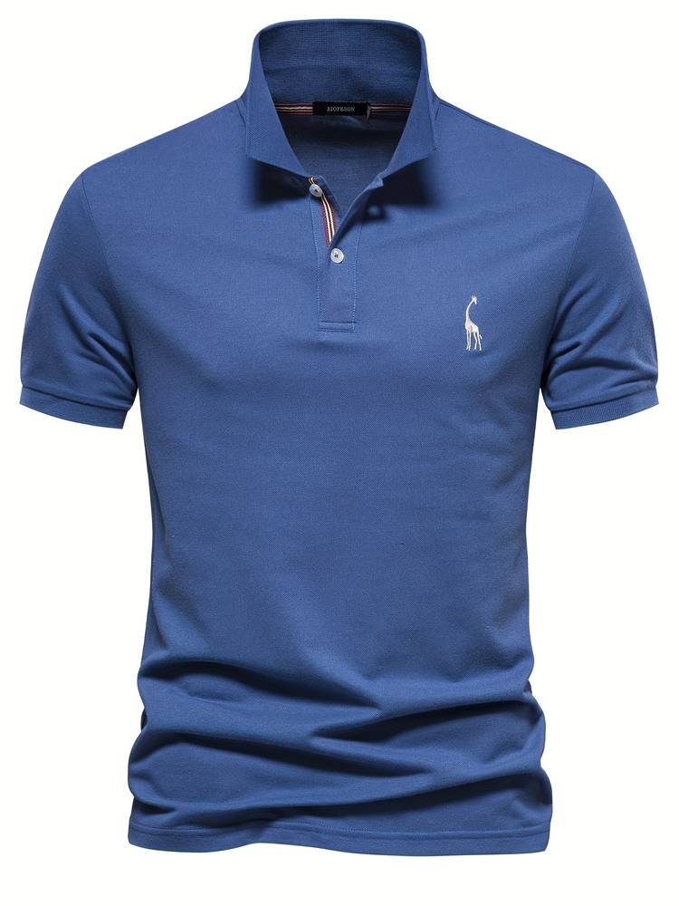 Herren Slim Fit Poloshirt Klassisch Weiß