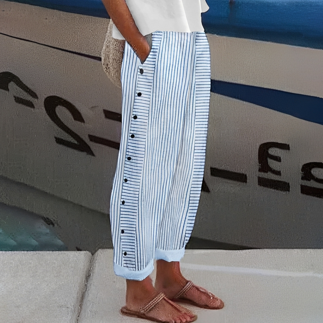 Damenhose Streifen Bequem