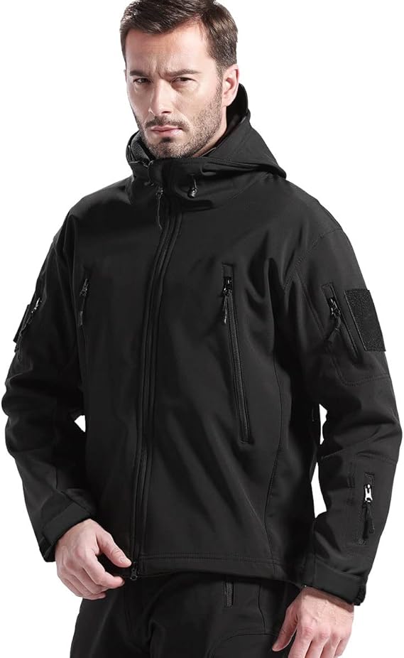 Herren Softshelljacke Wetterfest Robust Schwarz - Norvielle