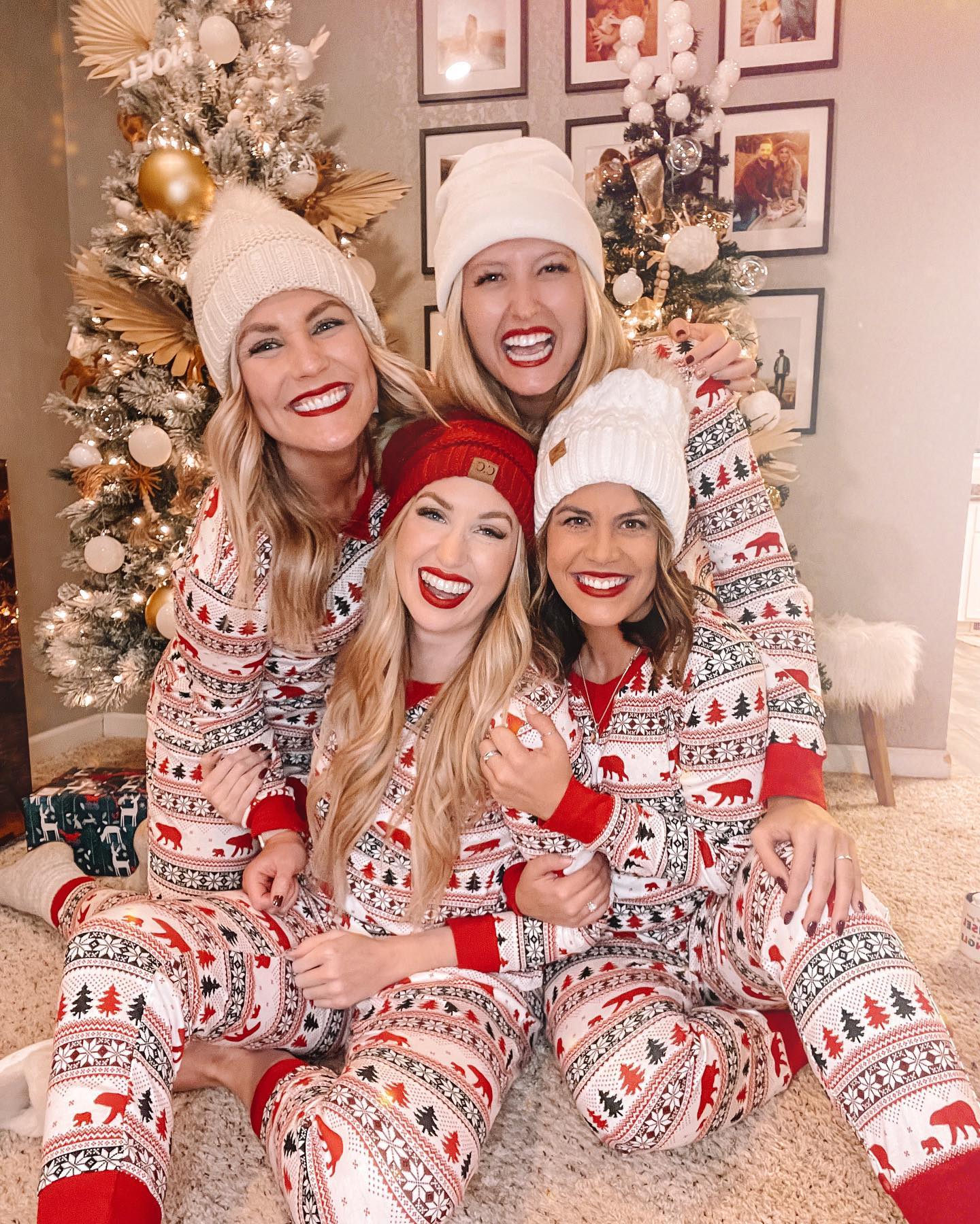 Weihnachtspajamas Familien-Set Bär Weihnachtsbaum XS-XXL - Norvielle
