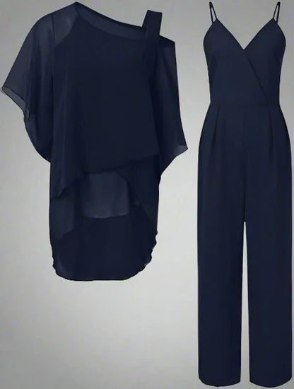 Eleganter Damen Chiffon Abendzweiteiler - Norvielle