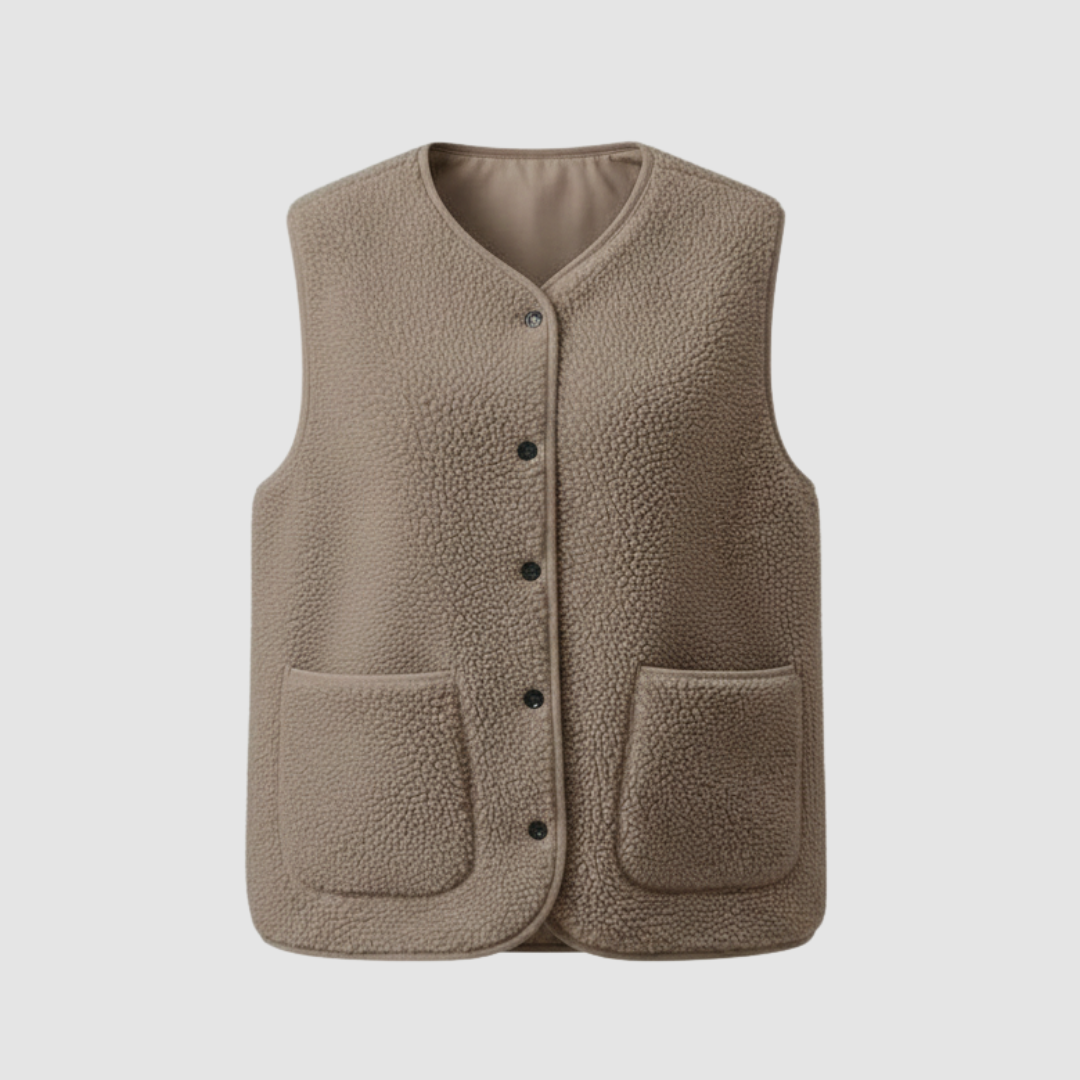 Damen Fleece-Weste Warm Elegante Winter