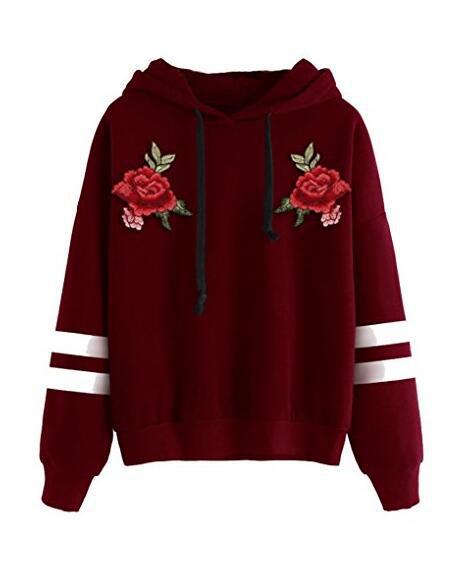 Damen Sweatshirt Rosenstickerei Norvielle - Norvielle