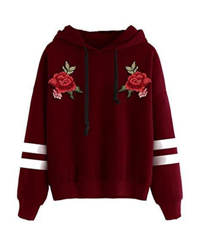 Damen Sweatshirt Rosenstickerei Norvielle - Norvielle