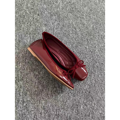 Damen Ballerinas Lackleder